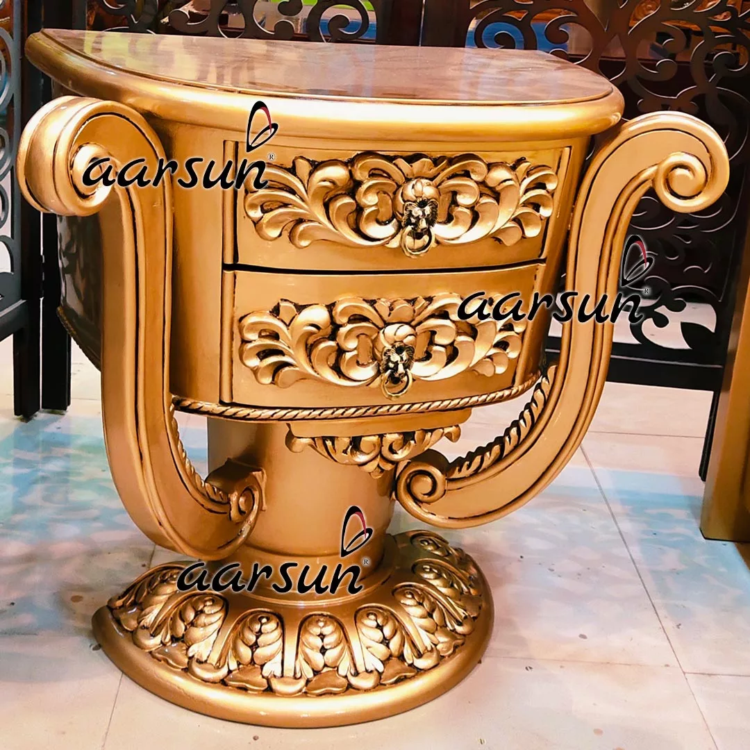 Antique Gold Royal Side Table view 3