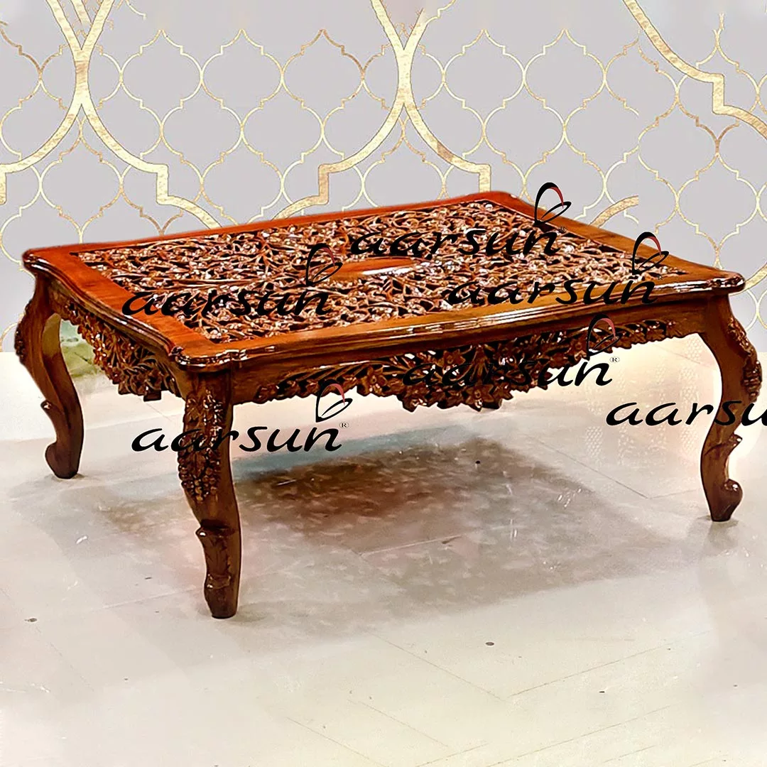 Carved Center Table / Coffee Table