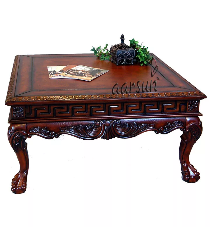 Carving Wood Center Table / Coffee Table