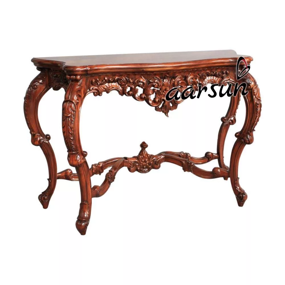 Traditional Carved Console Table