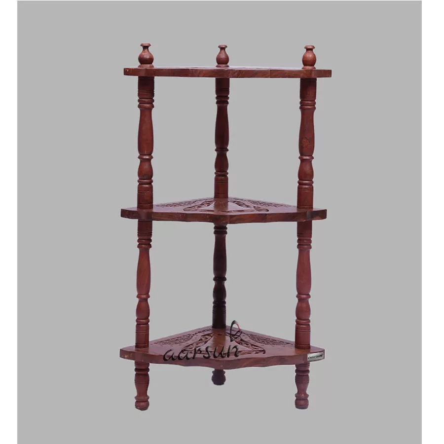 लकड़ी का कोना स्टैंड COR-0004