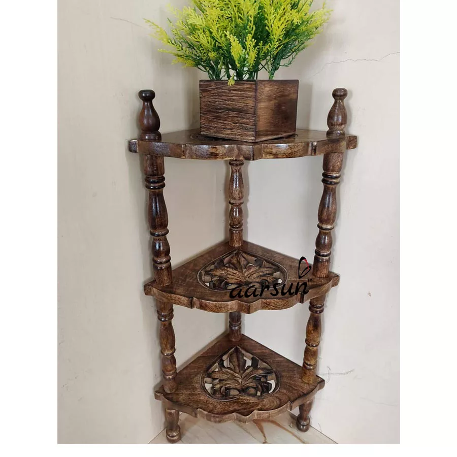 Handmade Wooden Corner Stand COR-0011