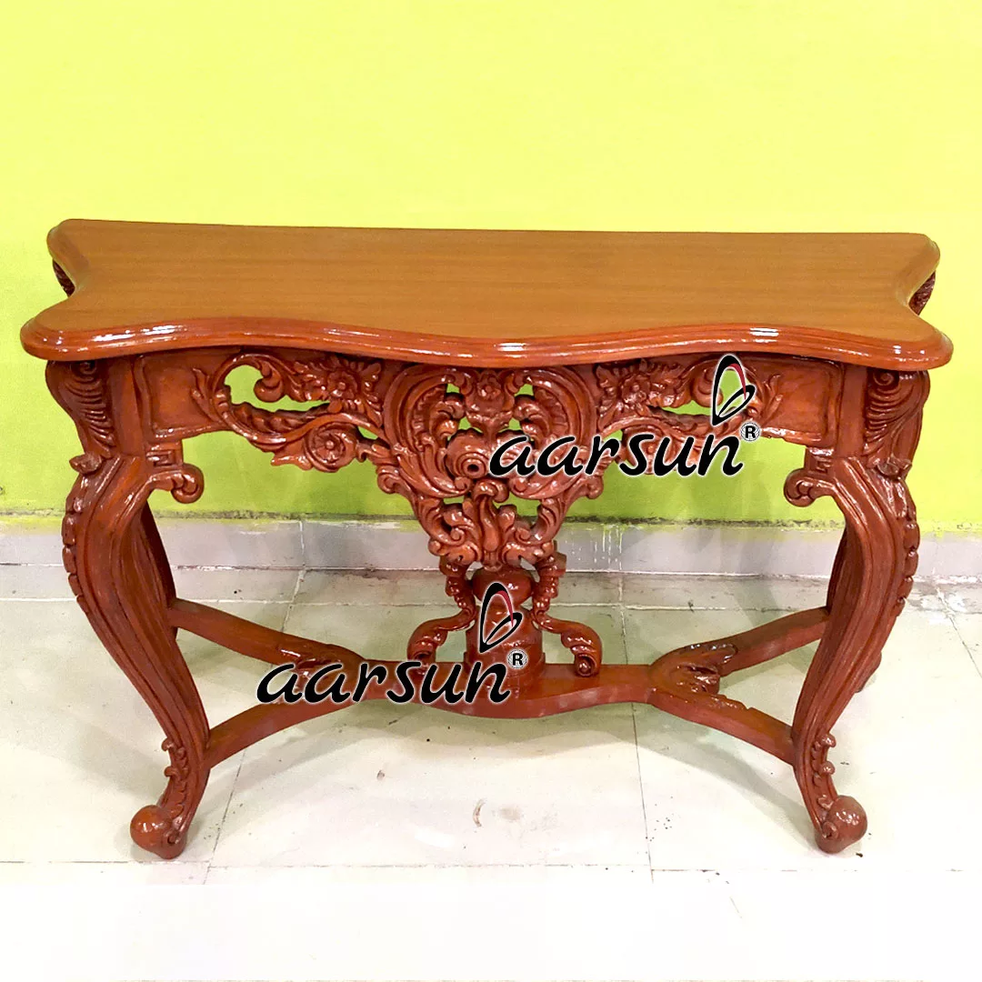 Natural Wood Polish Console