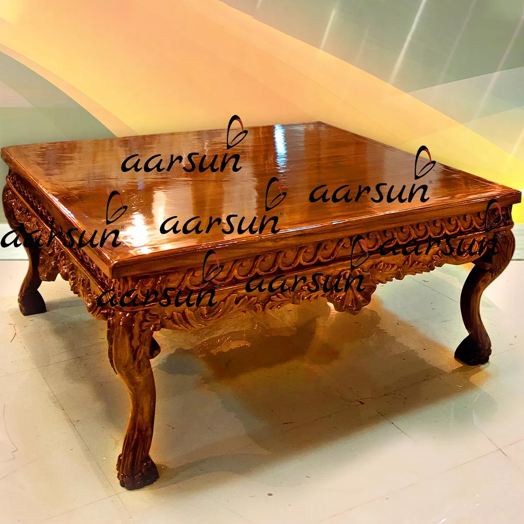 Sheesham Wood Center Table In Rectangular Shape