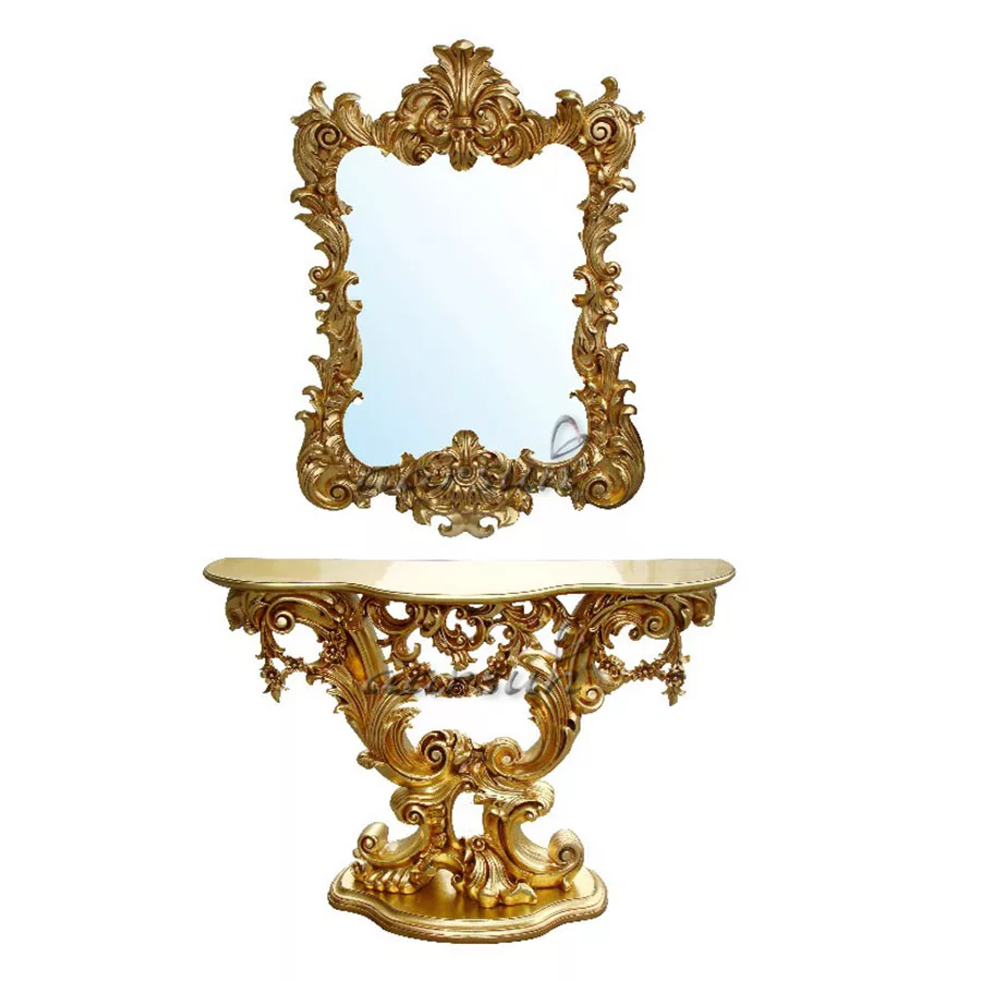 Stylish Dressing Table Design With Mirror Frame