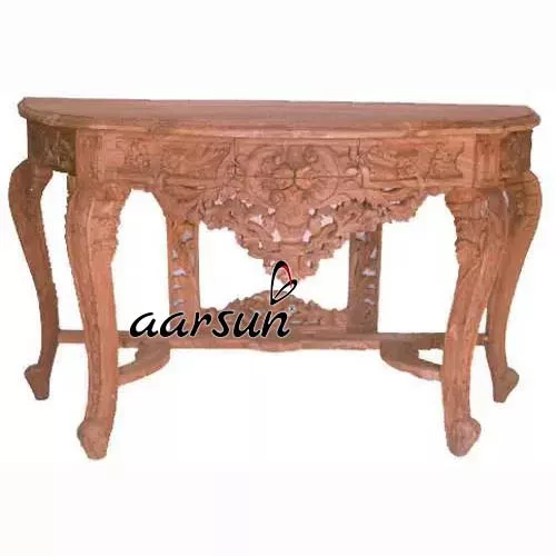 Traditional Console In Teak Wood
