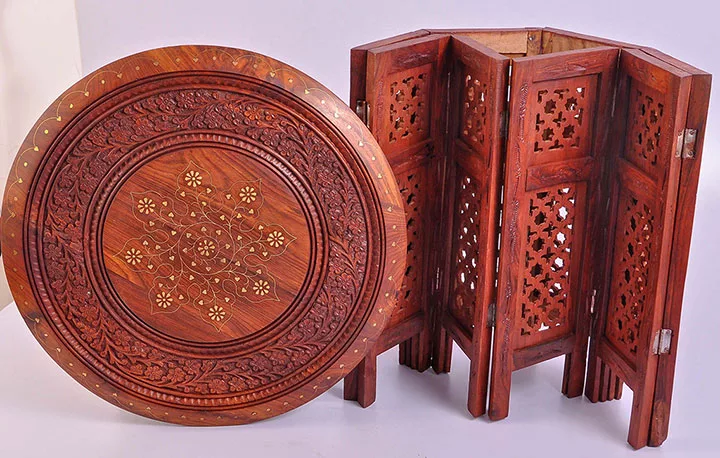 Traditional Side Table with Antique Design For Home view 3