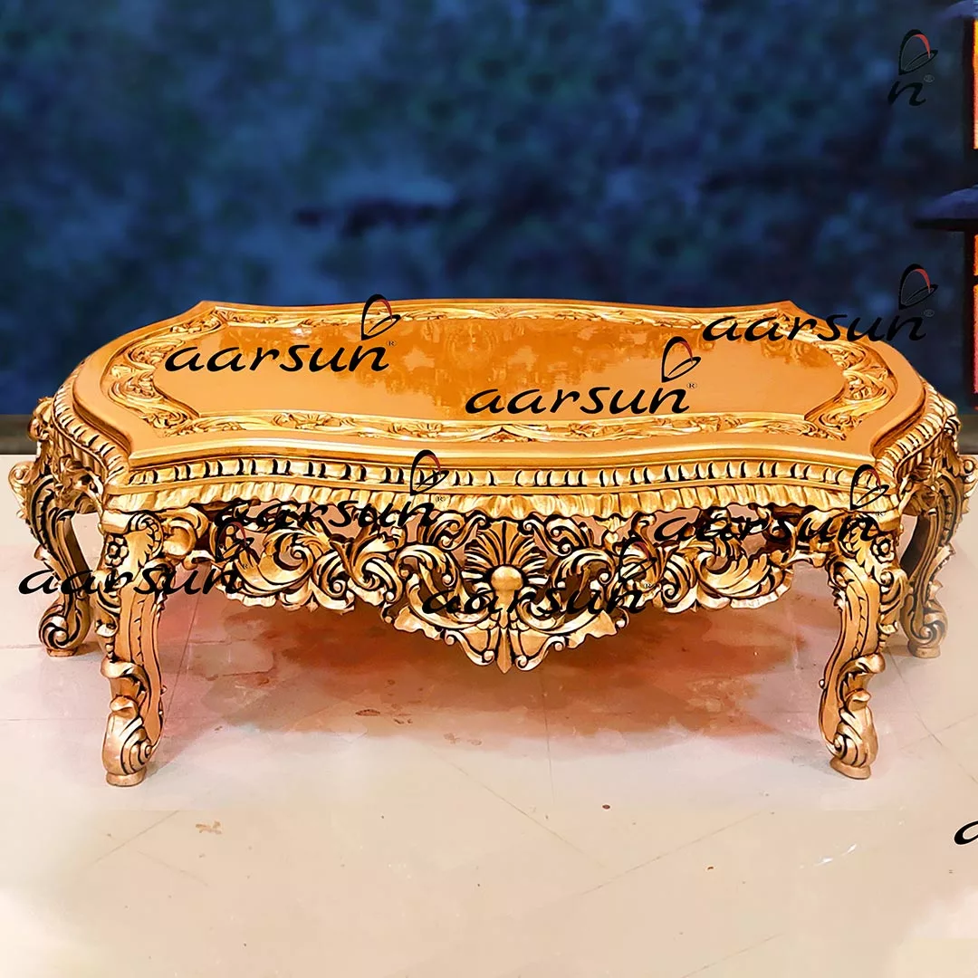 Ultra Royal Center Table In Gold Finish