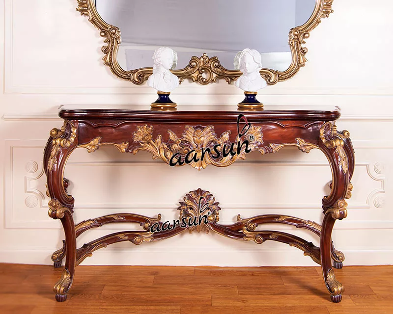 Wooden Royal Palace Console Table